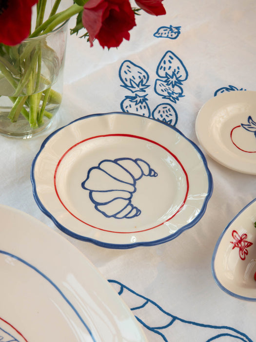 Hand-Painted Breakfast Plate Picnic