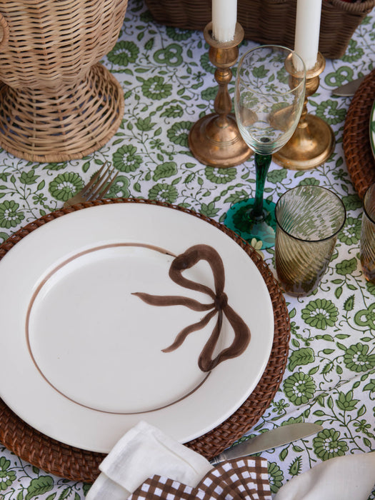 Hand-Painted Dinner Plate Bow