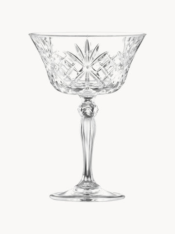 Crystal Champagne Coupes Melodia, Set of 6
