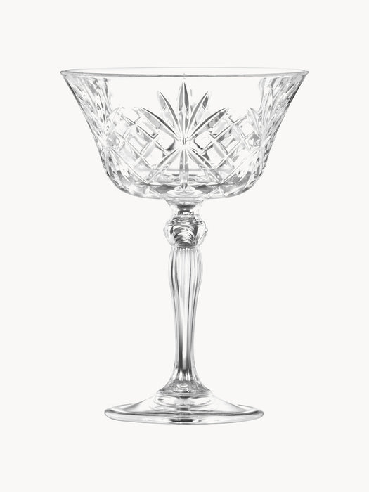 Crystal Champagne Coupes Melodia, Set of 6
