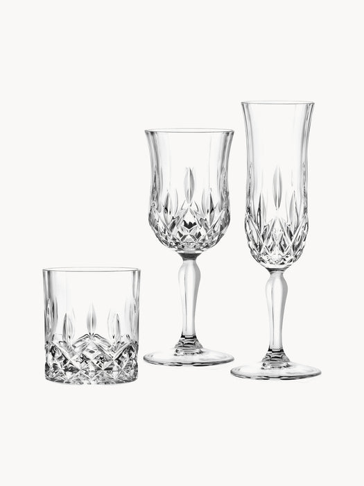 Crystal Bar Glasses Opera, Set of 18