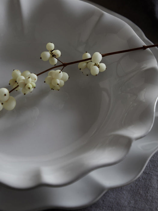 Pasta Plate Rosa with Hand-Painted Rim