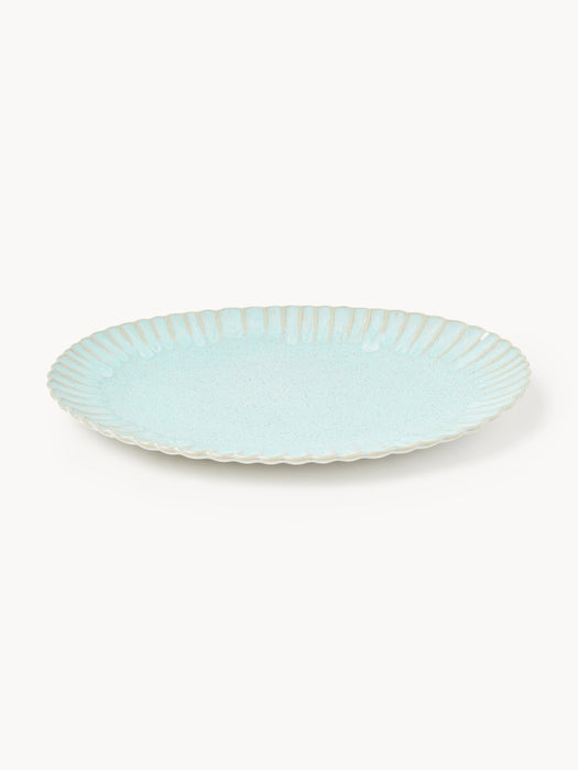 Oval Serving Platter Mallorca with Scaloped Edges