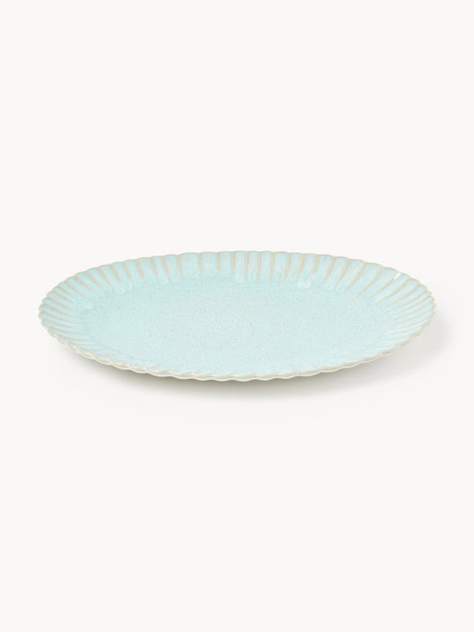 Oval Serving Platter Mallorca with Scaloped Edges