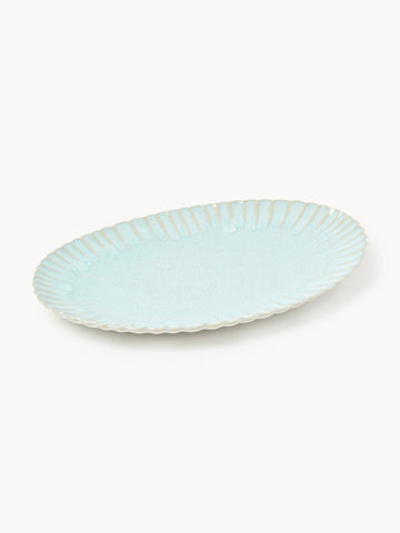 Oval Serving Platter Mallorca with Scaloped Edges