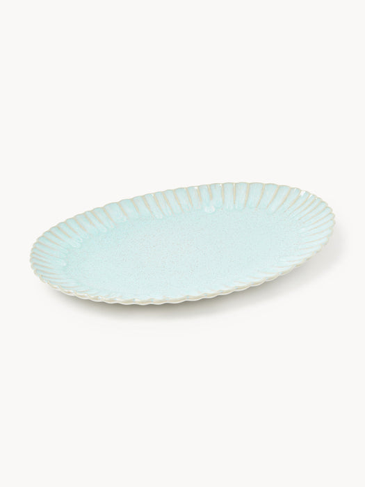 Oval Serving Platter Mallorca with Scaloped Edges