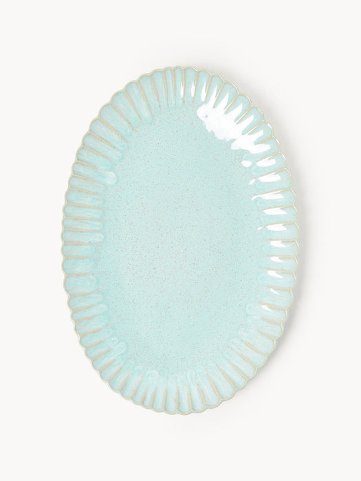 Oval Serving Platter Mallorca with Scaloped Edges