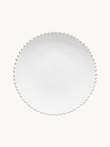 Dinner Plate Pearl with Beaded Edges