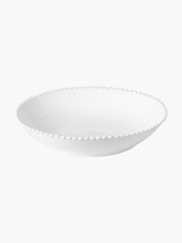 Serving Bowl Pearl with Beaded Edges
