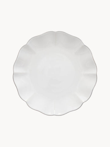 Breakfast Plate Rosa with Hand-Painted Rim