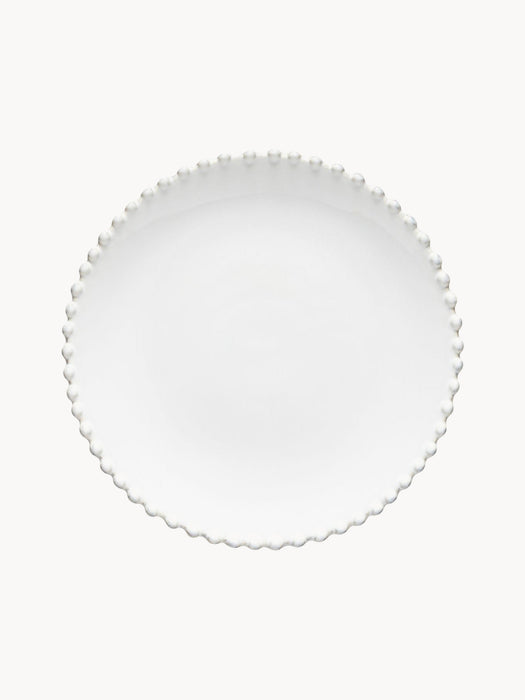Breakfast Plate Pearl with Beaded Edges