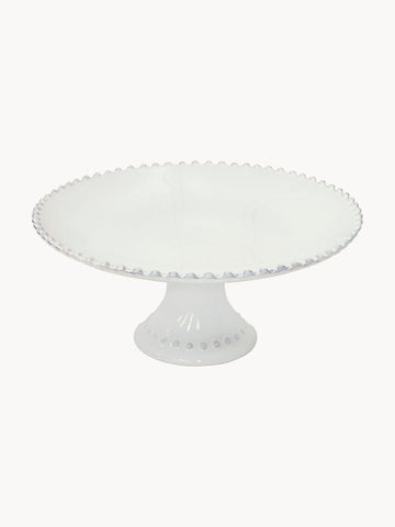 Cake Stand Pearl with Beaded Edges