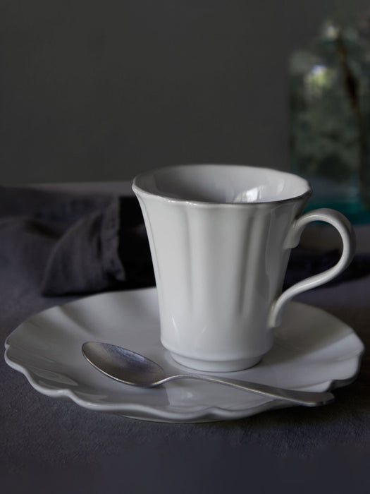 Mug Rosa with Hand-Painted Rim