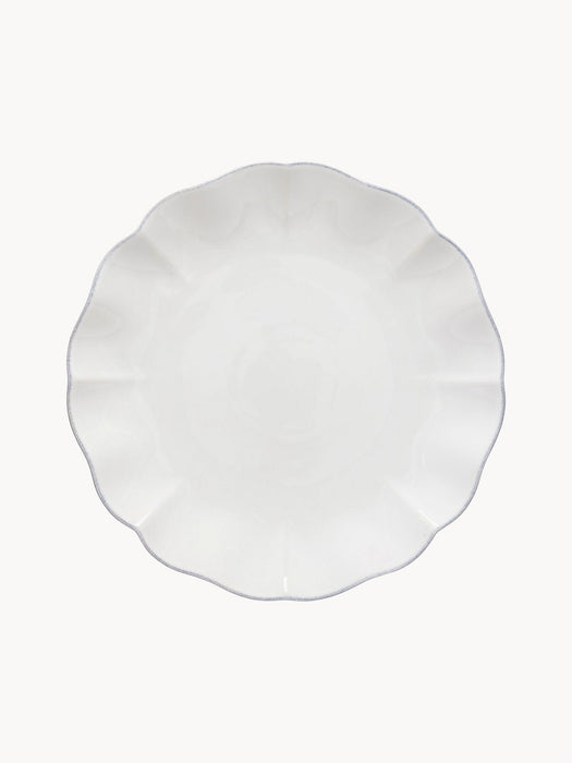Dinner Plate Rosa with Hand-Painted Rim