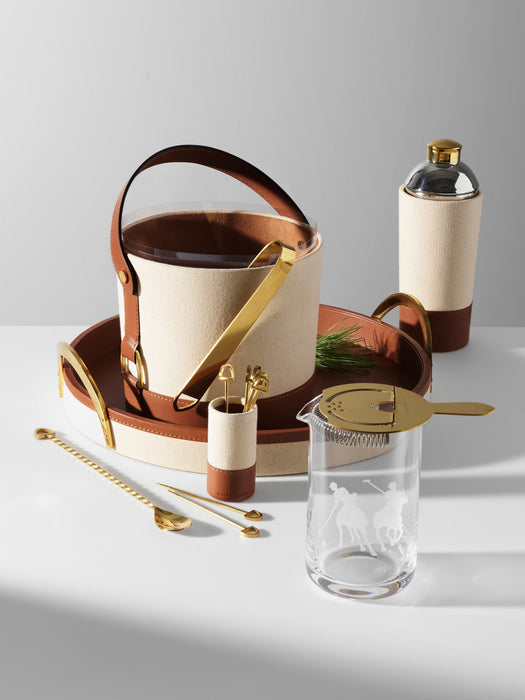 Leather Ice Bucket Garrett