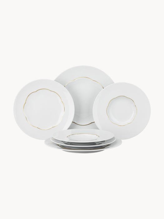 Porcelain Tableware Set Sonetto 2 People Set of 6