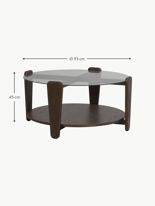 Round Oak Wood Coffee Table Arran
