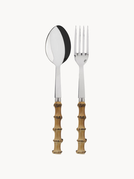 Bamboo Wood Salad Server Panda