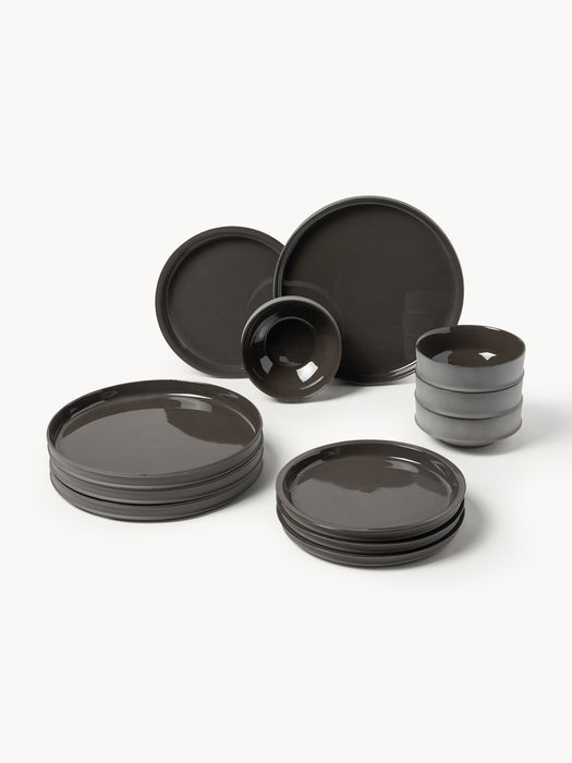 SeraxxKelly Wearstler Porcelain Tableware Set Dune 4 People Set of 12