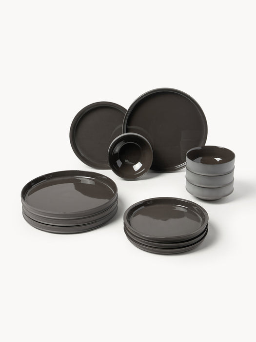 Dune Serax x Kelly Wearstler, Porcelain Tableware Set, 4 People, Set of 12
