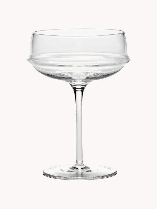 SeraxxKelly Wearstler Mouth-Blown Champagne Saucers Dune Set of 4