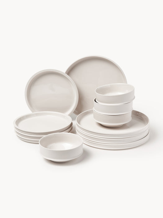 SeraxxKelly Wearstler Porcelain Tableware Set Dune 4 People Set of 12