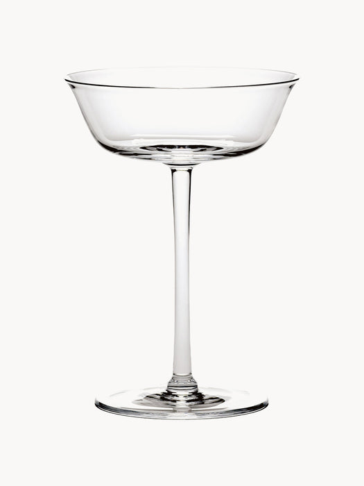 Grace Mouth-Blown Crystal Champagne Saucers, Set of 4