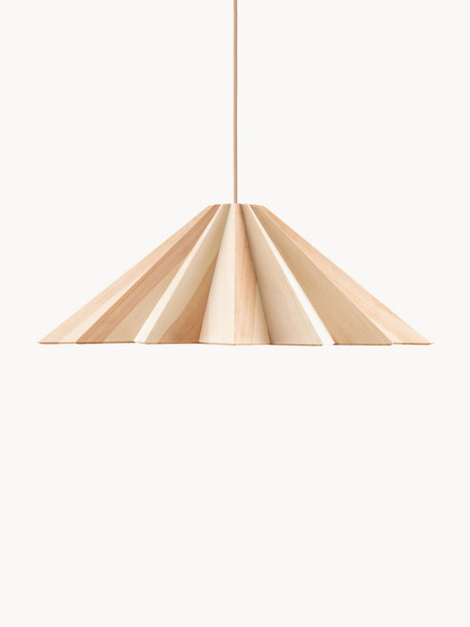 Handmade Pine Wood Pendant Light Stratus in various sizes