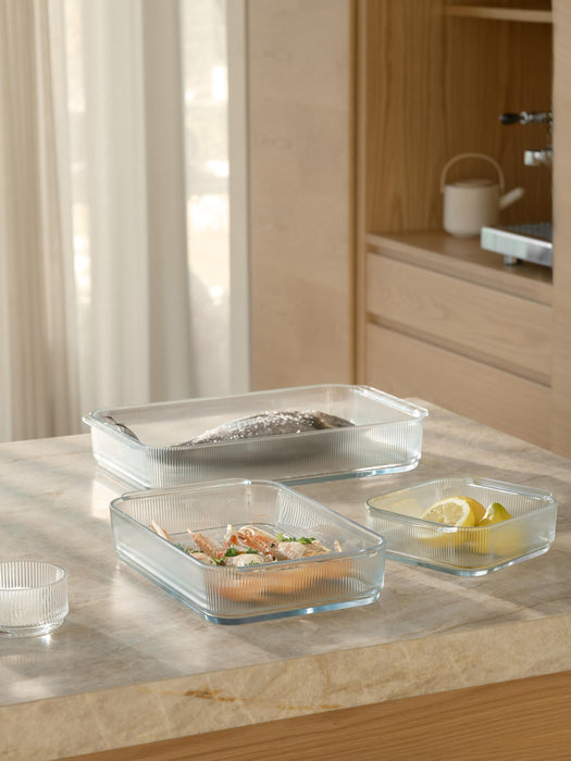 Baking Dish Pilastro with Groove Structure