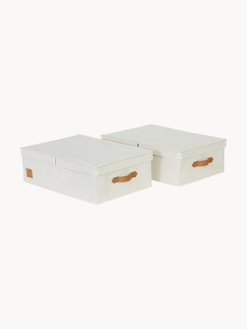 Storage Boxes Premium with Lids, Set of 2