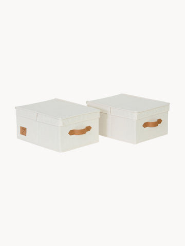 Storage Boxes Premium with Lids, Set of 2