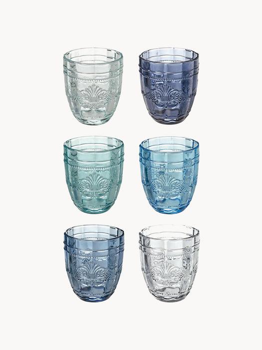 Tumblers Syrah with Embossed Pattern Set of 6