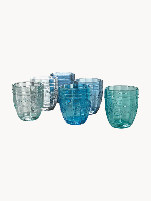 Tumblers Syrah with Embossed Pattern Set of 6