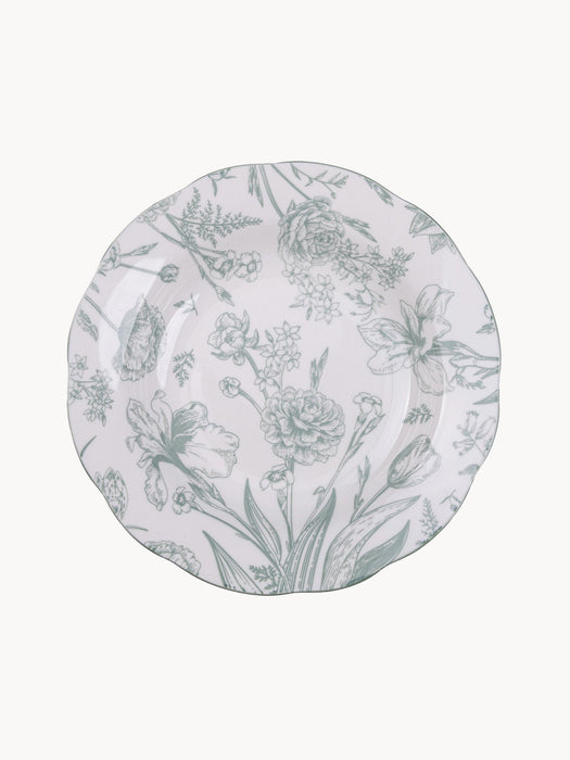 Porcelain Tableware Set Fleurette 6 People Set of 18