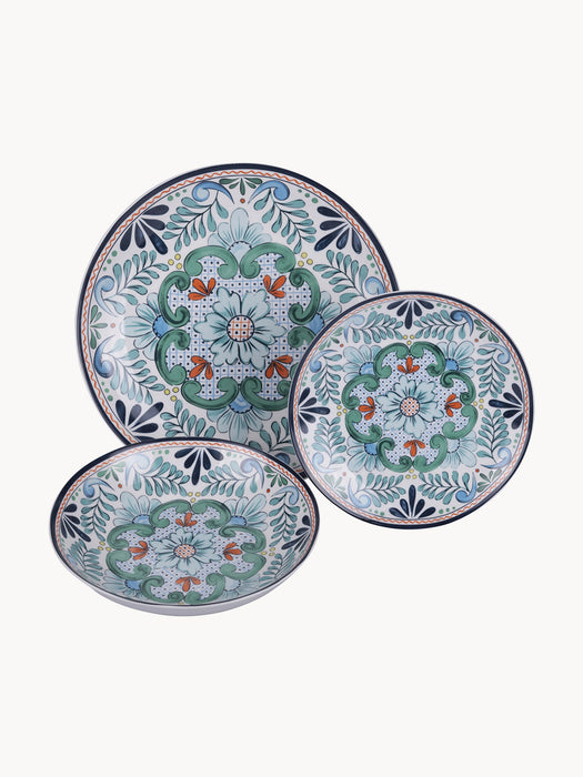 Porcelain Tableware Set Andalusia 6 People Set of 18