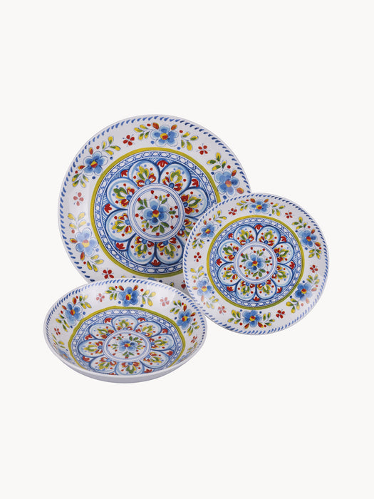 Porcelain Tableware Set Andalusia 6 People Set of 18