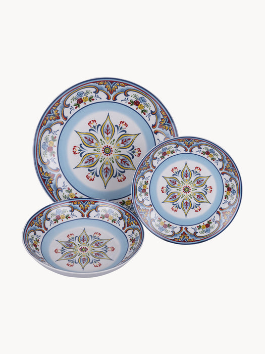 Porcelain Tableware Set Andalusia 6 People Set of 18
