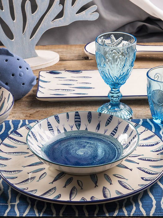 Porcelain Tableware Set Marechiaro 6 People Set of 18