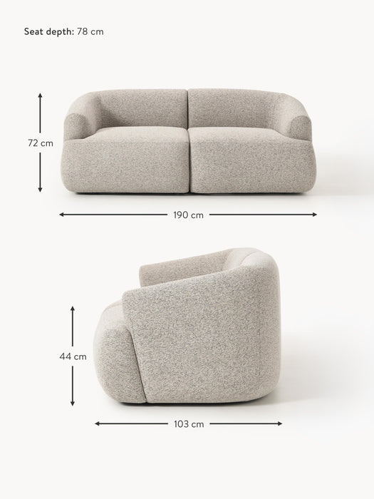 Modular Boucl Sofa Sofia 2-seater