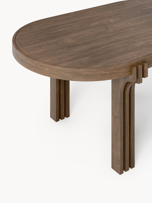 Nolan Oval Oak Wood Dining Table, in various sizes