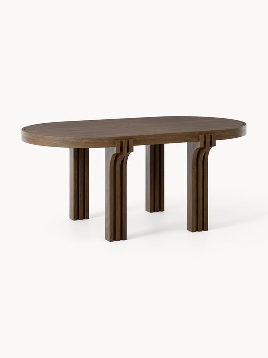 Nolan Oval Oak Wood Dining Table, in various sizes