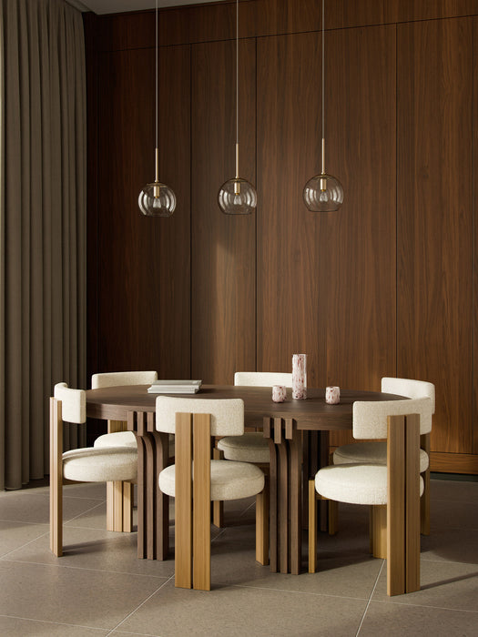 Nolan Oval Oak Wood Dining Table, in various sizes