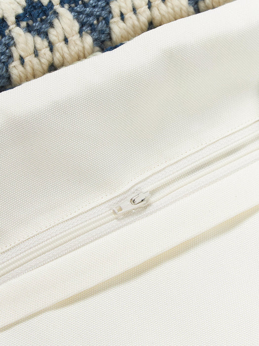 Yamir Outdoor Cushion Cover with Woven Pattern