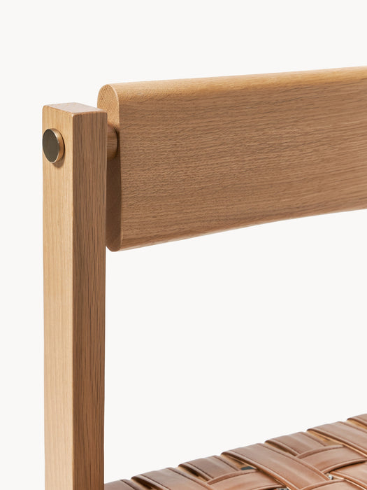Wooden Dining Chair Liza with Vegan Leather Seat