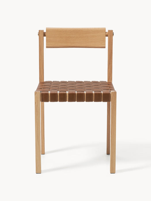Wooden Dining Chair Liza with Vegan Leather Seat