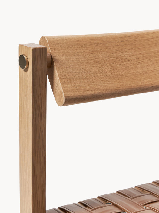 Wooden Dining Chair Liza with Vegan Leather Seat