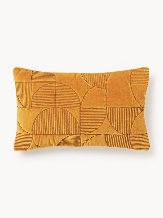 Verina Embroidered Cushion Cover with Geometric Pattern