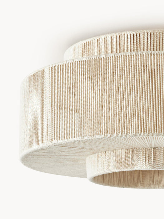 Lace Linen Thread Flushmount