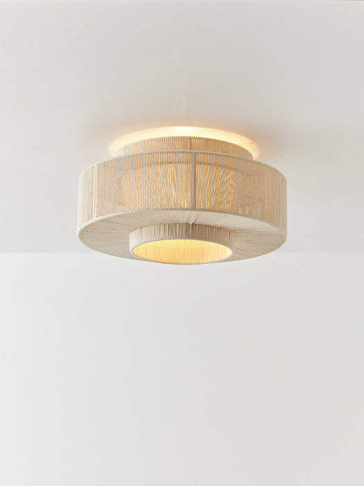 Lace Linen Thread Flushmount