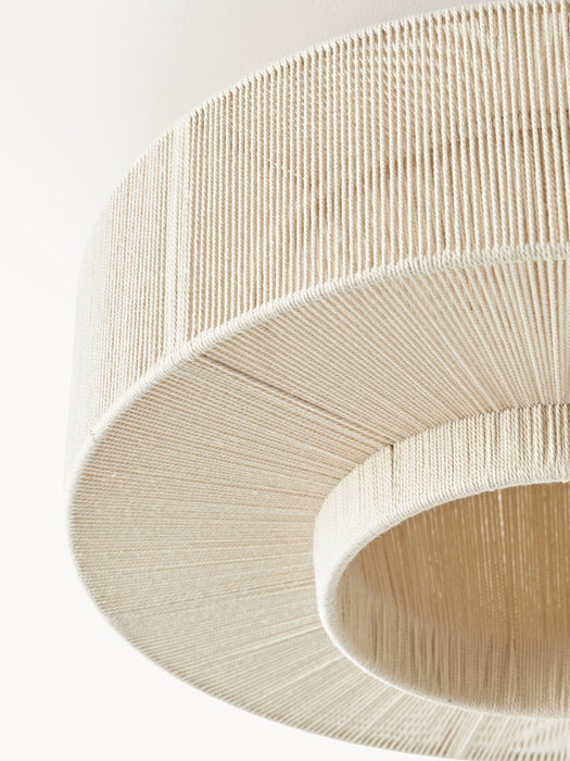 Lace Linen Thread Flushmount